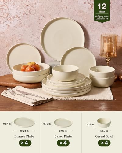 Milkyway 12 Piece Stoneware Dinnerware Set