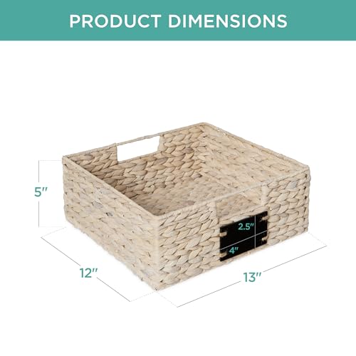 Set of 4 13x12in Water Hyacinth Pantry Baskets (4 Count)