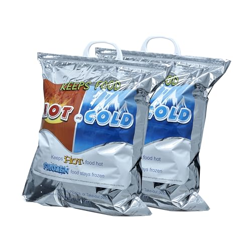 Hot and Cold Insulated Bags for Food Delivery (2 Count)