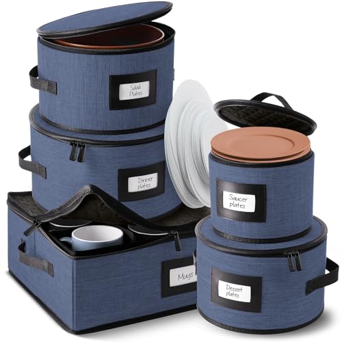 Fine China Storage Containers Hard Shell 5 Piece Set