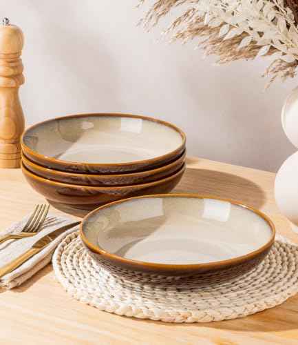 9.0" Ceramic Pasta Bowls Set of 6 (4 Count)