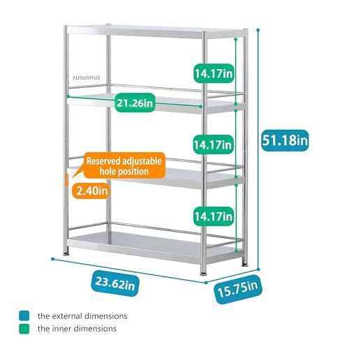 Stainless Shelving with Guardrails
