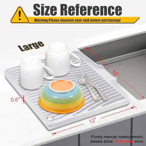 Silicone Dish Drying Mat for Kitchen Counter