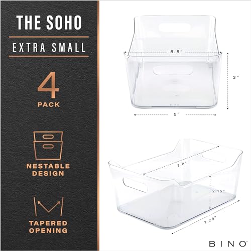 Plastic Organizer Bins (4 Count)
