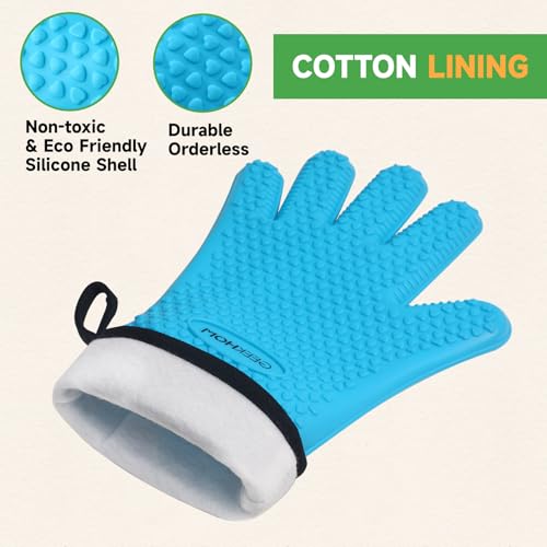 BBQ Gloves Grilling Gloves Heat Resistant Oven Gloves (2 Count)
