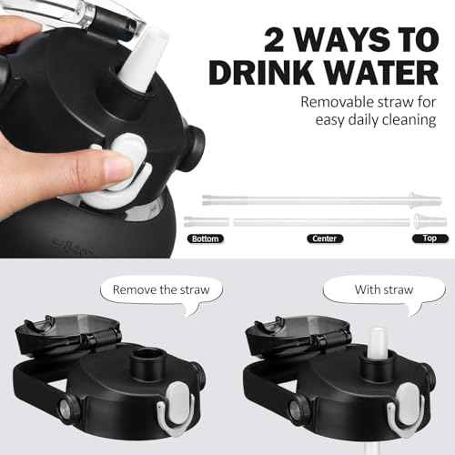 84oz Glass Water Bottle with Straw