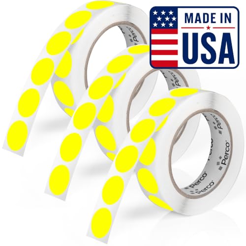 Neon Yellow Perforated Round Circle Dot Sticker 1 (3 Count)