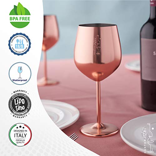 Stainless Steel Wine Glass (4 Count)