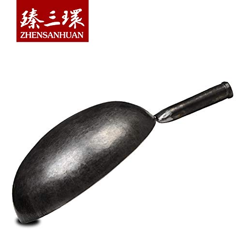 ZhenSanHuan Chinese Hand Hammered Iron Woks and Stir Fry Pans
