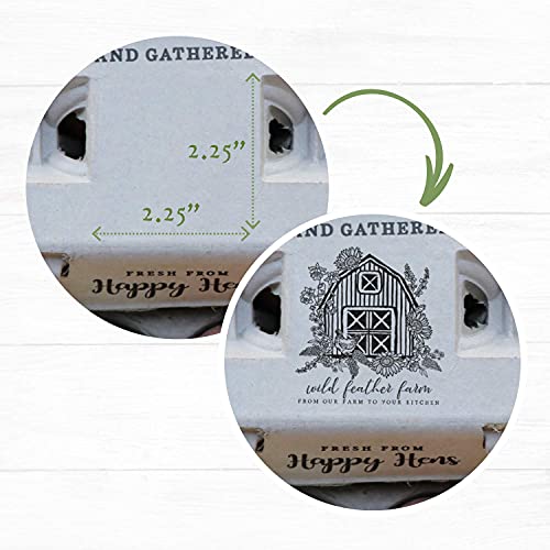 Egg Cartons Adorable Printed Design for Farm Fresh Eggs (250 Count)