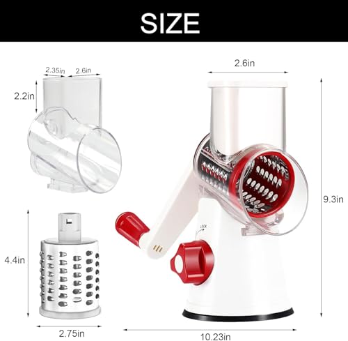 Rotary Cheese Grater Hand Crank Cheese Shredder for Fresh Cheese