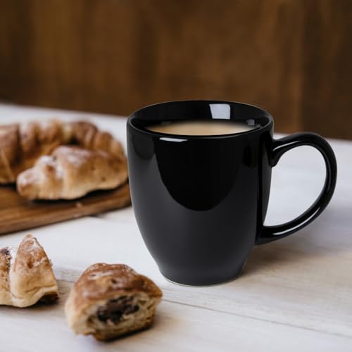 Durable 16oz Black Ceramic Coffee Mug
