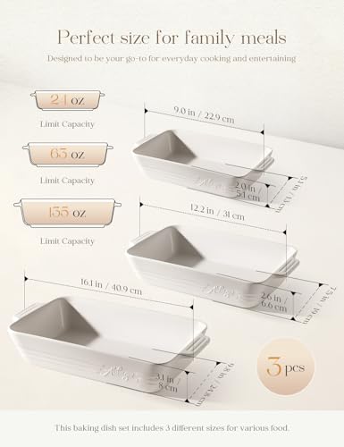 Ceramic Baking Dish Set (3 Count)