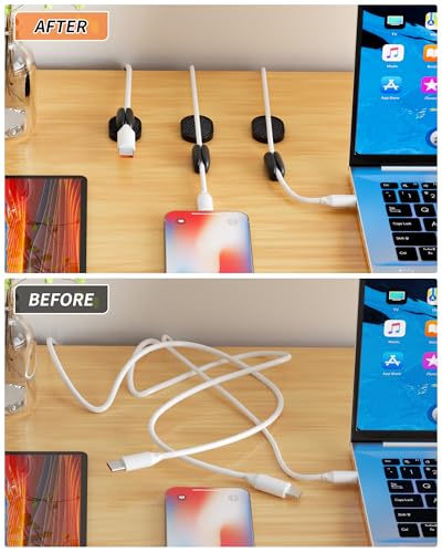 6 Pack Puretor Cord Organizer Holders (6 Count)