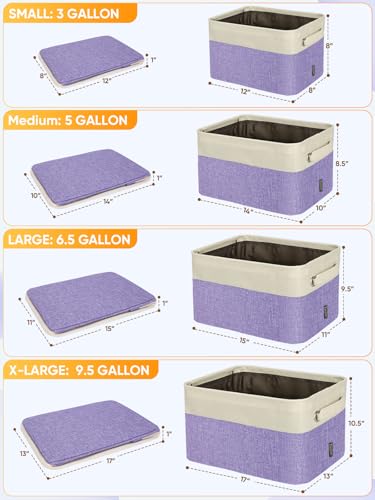 3 Pack Fabric Closet Storage Bins for Shelves (3 Count)