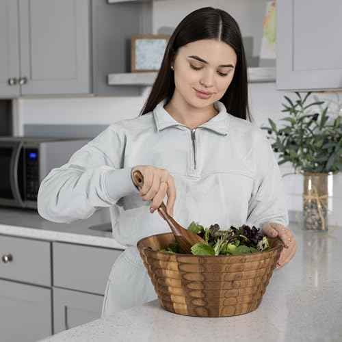 Acacia Wood Salad Bowl