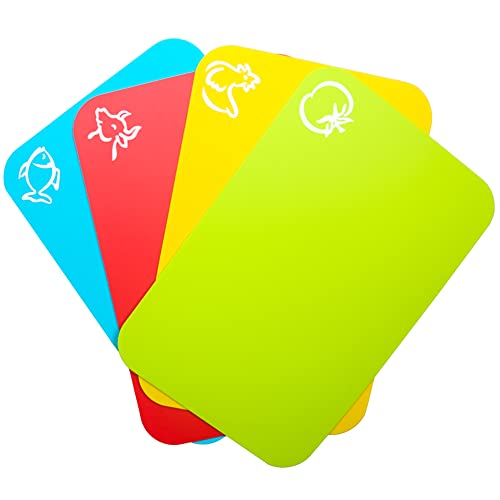 Small Flexible Plastic Cutting Board Mats (4 Count)