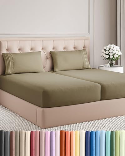 Split King Size 5 Piece Sheet Set