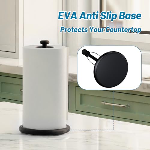 Paper Towel Holder Countertop with Weighted Base