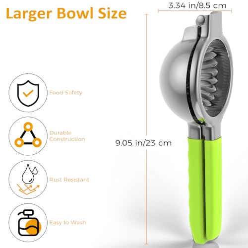 Lemon Squeezer 304 Stainless Steel Large Metal Manual Citrus Juicer