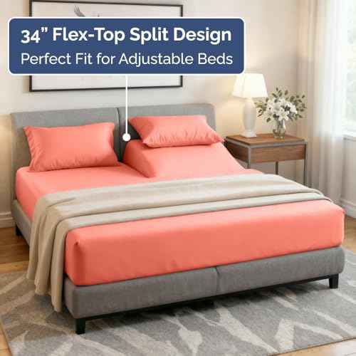 Flex Top Split Head King 4 Piece Sheet Set