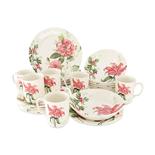 24 Piece Porcelain Dinnerware Set for 6