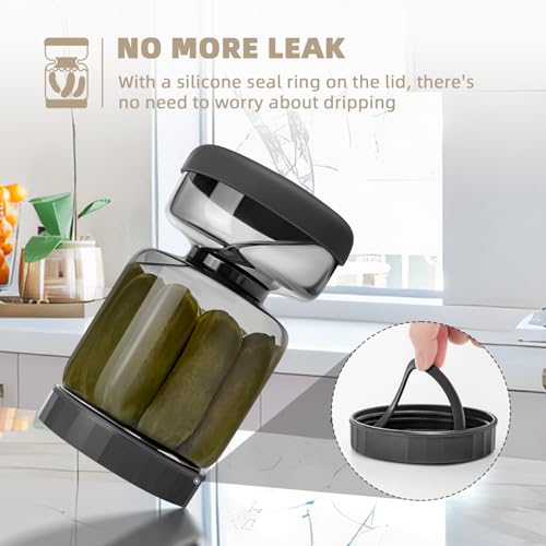 Pickle Jar with Strainer Flip (34 Fl Oz)
