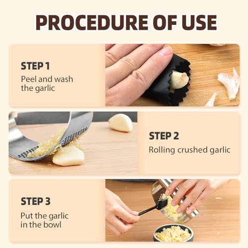 2025 Upgraded Garlic Press Stainless Steel
