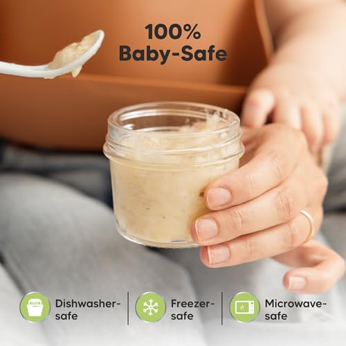 6pk 4oz Glass Baby Food Containers with Lids (6 Count)