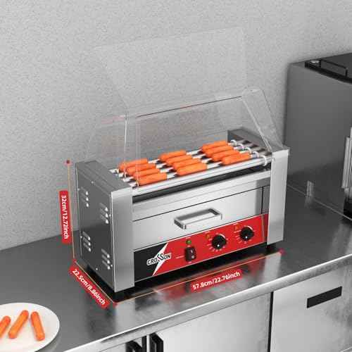 Hot Dog Roller 5 Rollers 12 Hot Dogs Capacity
