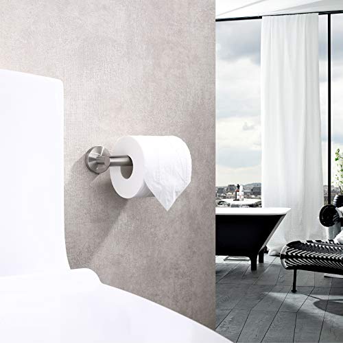 Toilet Paper Holder SUS304 Stainless Steel Round Size Brushed Nickel 2 Pack (2 Count)