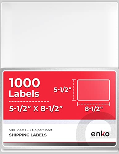 5-1/2 x 8-1/2 in 1000 Address, Mailing and Business Sticker Labels (500 Count)