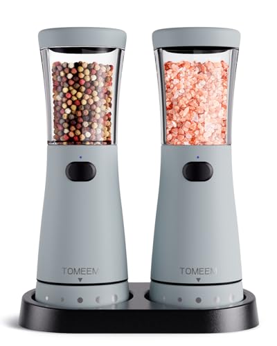 Electric Salt and Pepper Grinder Set with Storage Base (2 Count)