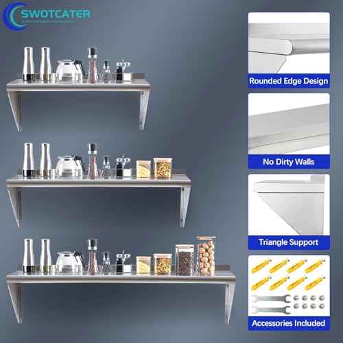 Stainless Steel Shelf 2 Pack 12"x36" (2 Count)