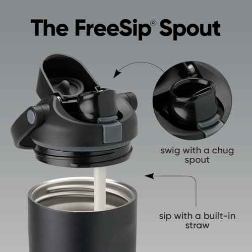 FreeSip Sway Stainless Steel Water Bottle 30 oz Peachy Keen
