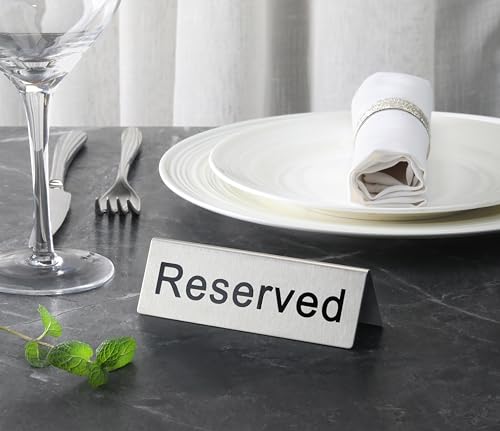 Stainless Steel Table Tent Sign (6 Count)