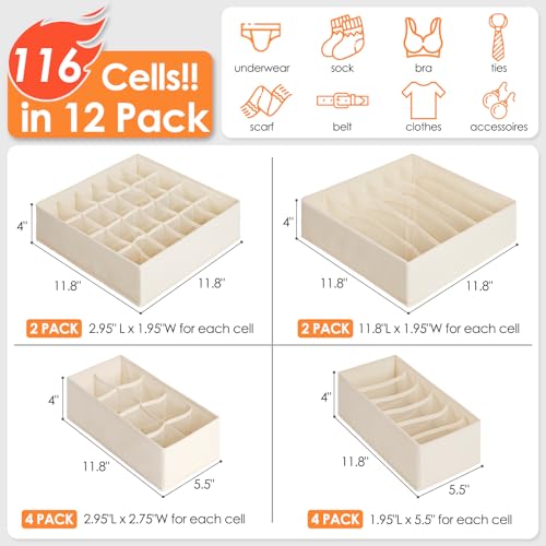 12 Pack Baby Clothes Organizer for Nursery (12 Count)