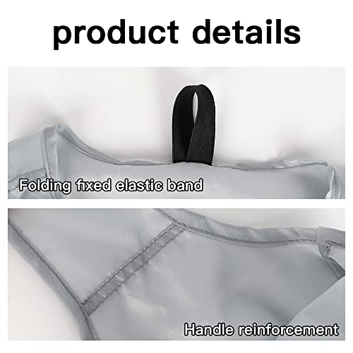15x4.5x15 Inch Grey Reusable Shopping Bags with Handles