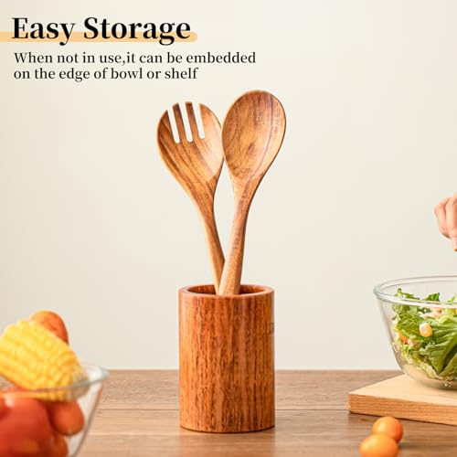 Acacia Wooden Salad Server Set