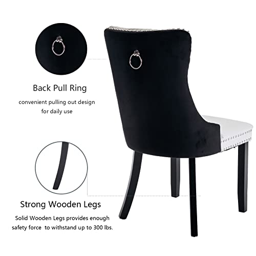 Black and White Dining Chairs Set of 6 (6 Count)