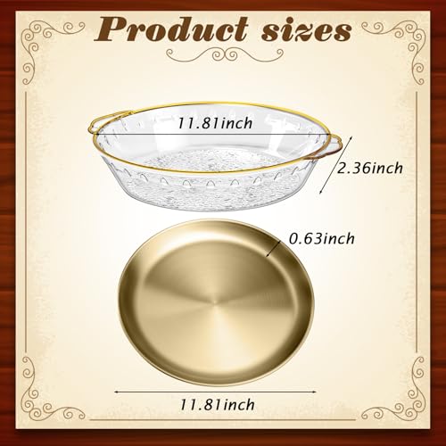 3 Set 11.8" Chilled Serving Tray Compartments for Parties (3 Count)