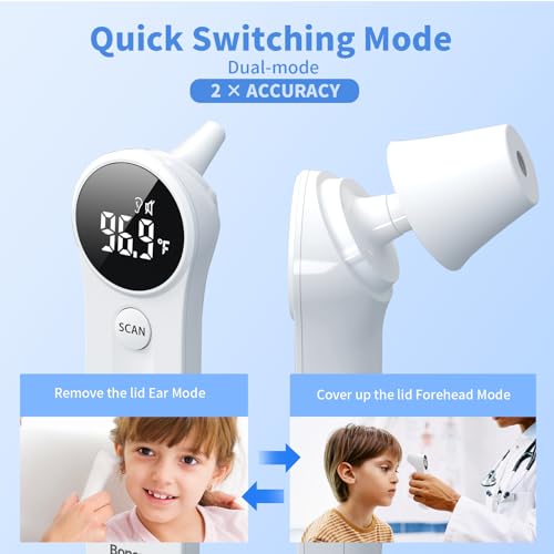 Ear and Forehead Thermometer for Adults and Kids