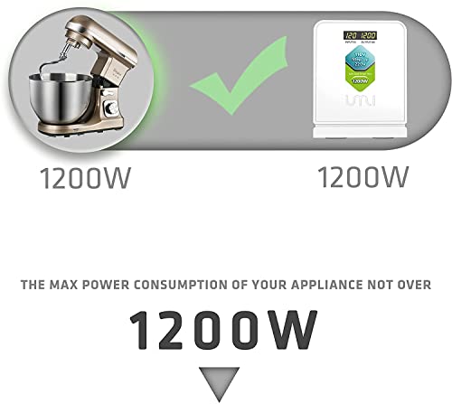 1200W 110 to 220 Voltage Step up Converter Europe Appliance Use in US