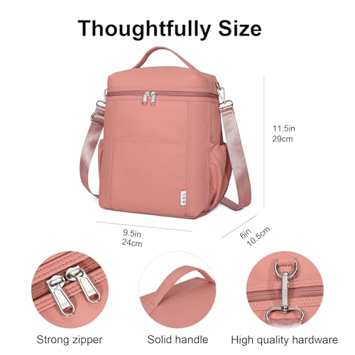NOL Insulated Lunch Bags for Women Cooler Bag Lightweight Nylon Waterproof Lunch Box for Work