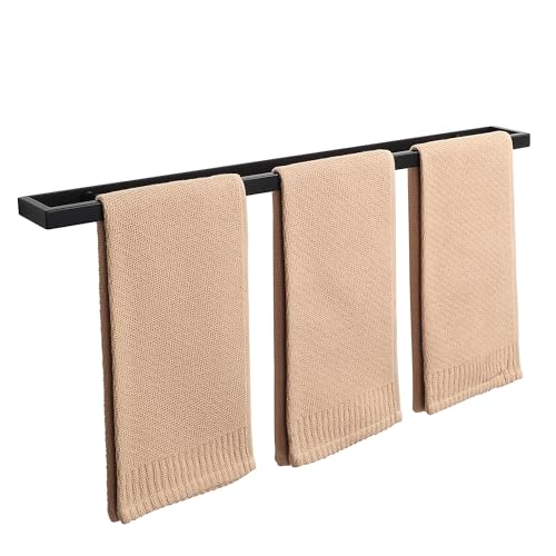 28 Inch Hand Towel Holder Black Towel Bar for Bathroom Wall Mounted