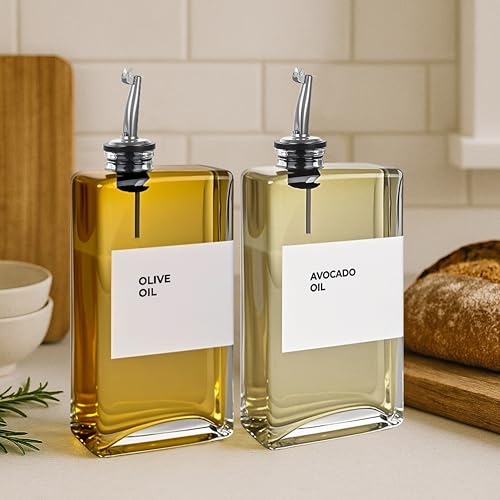 Glass Oil Dispenser for Kitchen (4 Count)