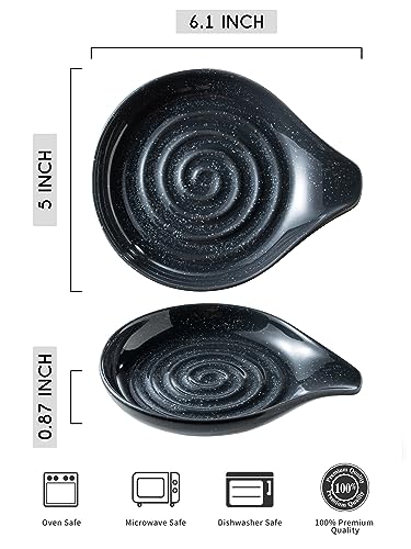 Spoon Rest Ceramic Spoon Holder for Stove Top Large Spatula Rest