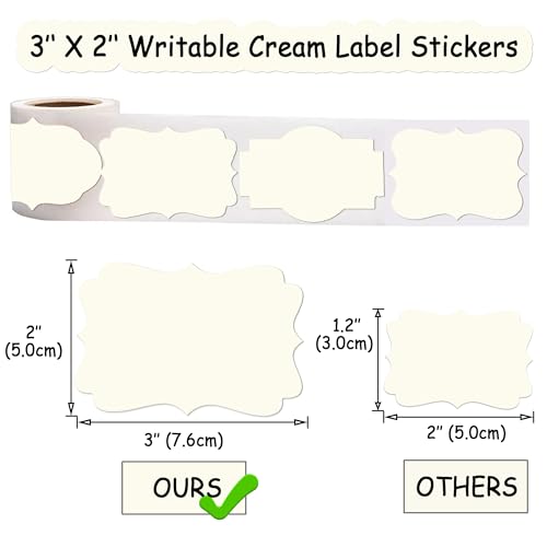 200PCS Fancy Shape Sticker Labels for Essential Oil (200 Count)