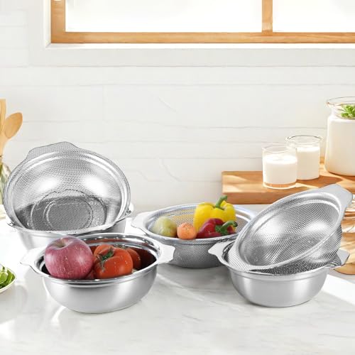 Extra Large 5.5QT Stainless Steel Colander (2 Count)