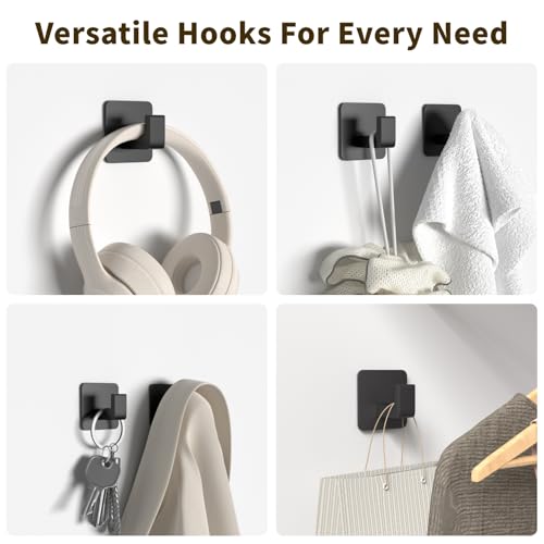 Square Self Adhesive Towel Hooks (6 Count)